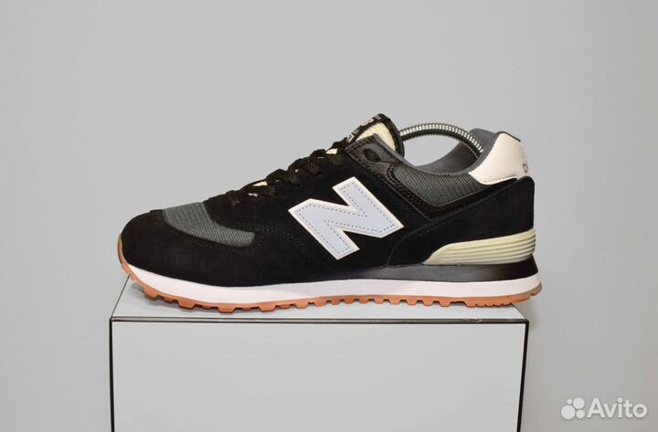 New Balance 574 (42-46, Черные, Тренд сезона)