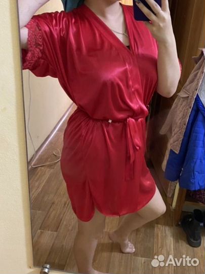 Женский халатик шелковый