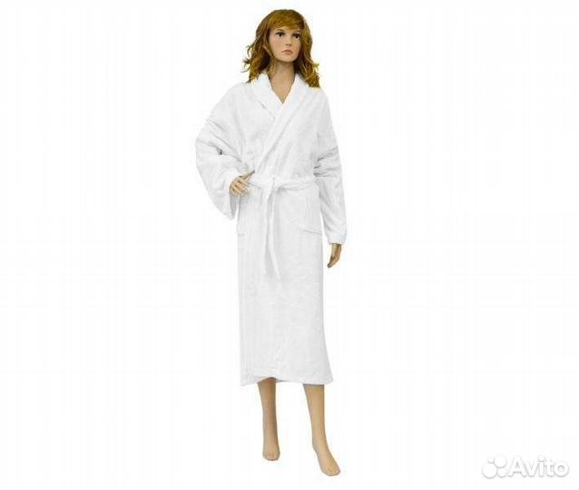 Белый махровый халат отель
