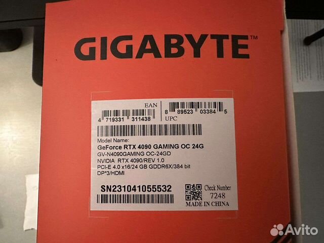 Gigabyte GeForce RTX 4090 gaming OC 24GB gddr6X