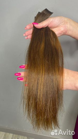 Волосы натуральные на лентах