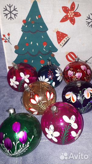 Новогодние шары СССР ручной работы