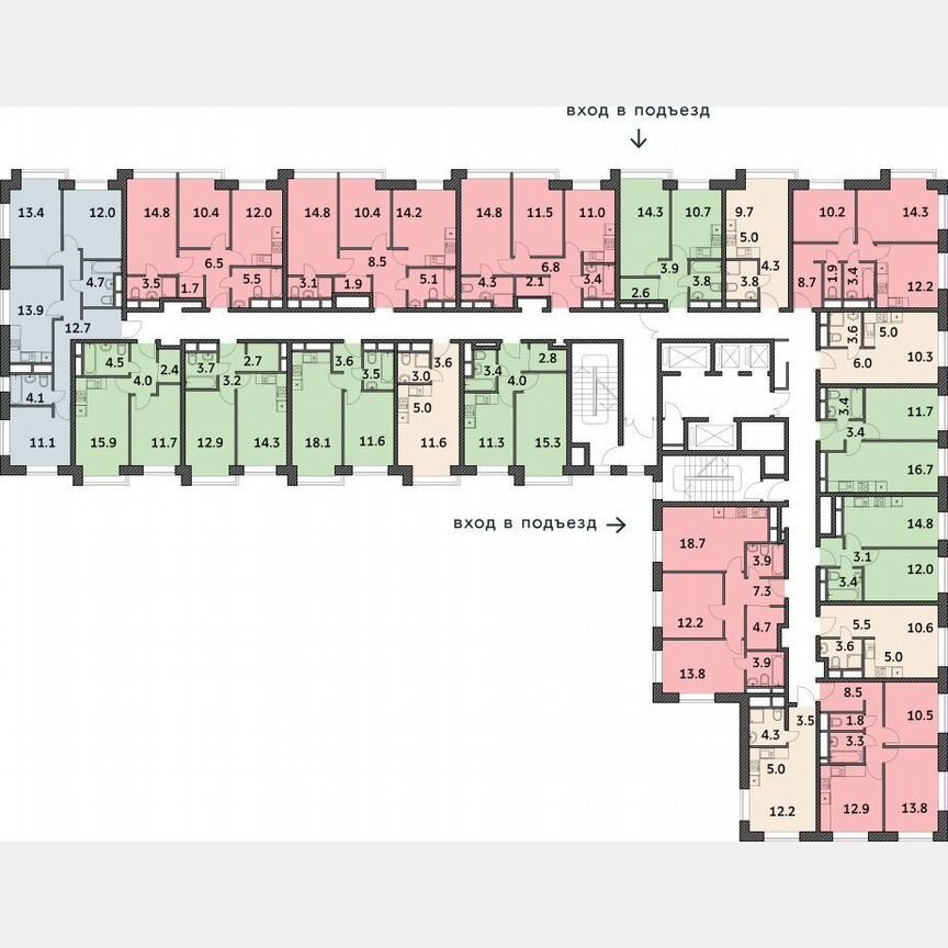 3-к. квартира, 71,9 м², 16/19 эт.