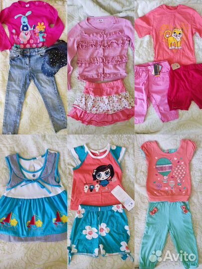 Летняя одежда для девочки 2-3 г., новое и бу