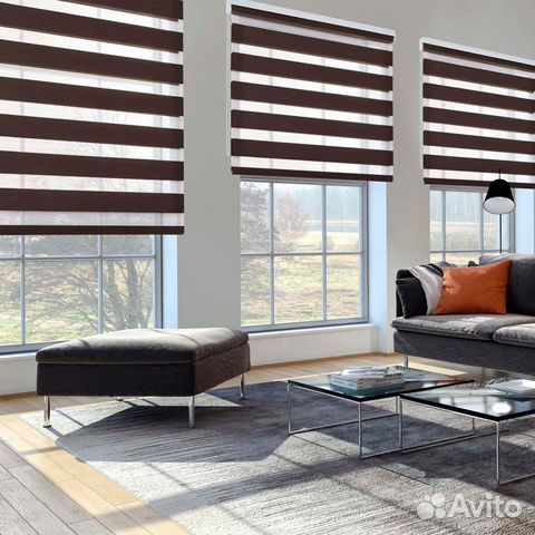 Рулонные шторы день-ночь