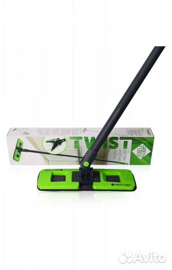 Швабра с отжимом Green Fiber twist