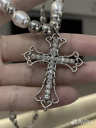 Цепочка с подвеской крест, кулон