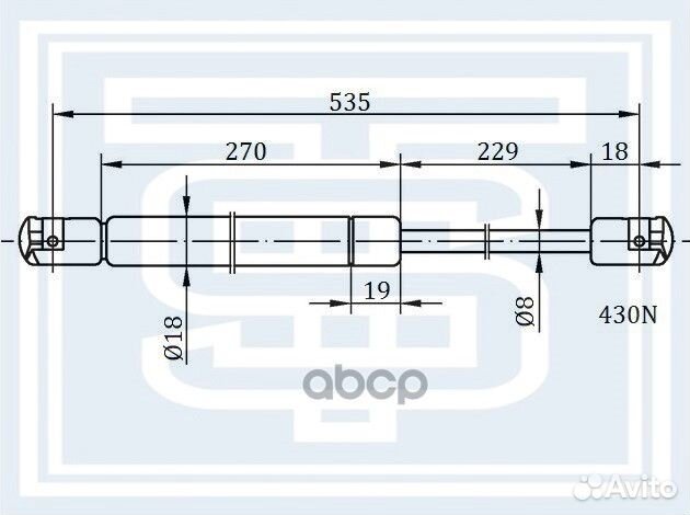 Амортизатор багажника opel Astra G 1,2 16V-2,2