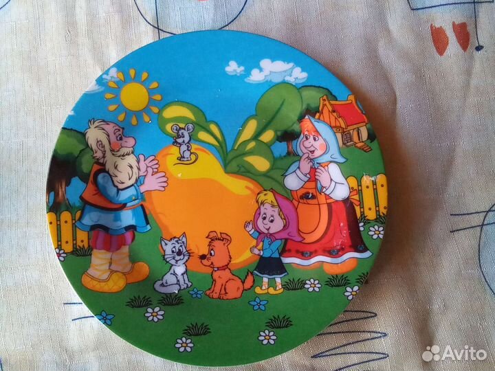 Детский набор посуды, большое сервировочное блюдо