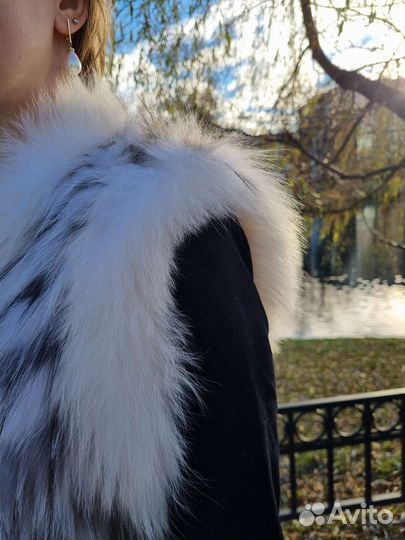 Меховая жилетка песец