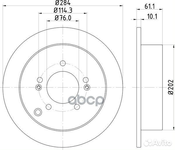 Диск тормозной зад ND6038K nisshinbo