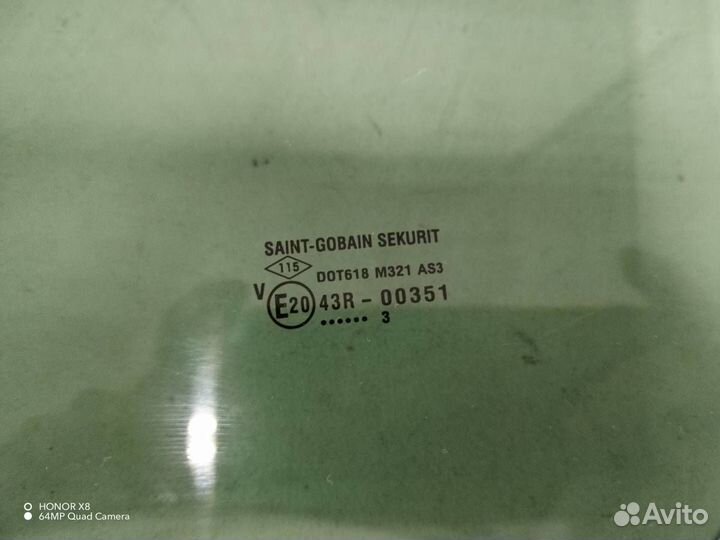 Стекло двери задней левой Renault Duster 2012