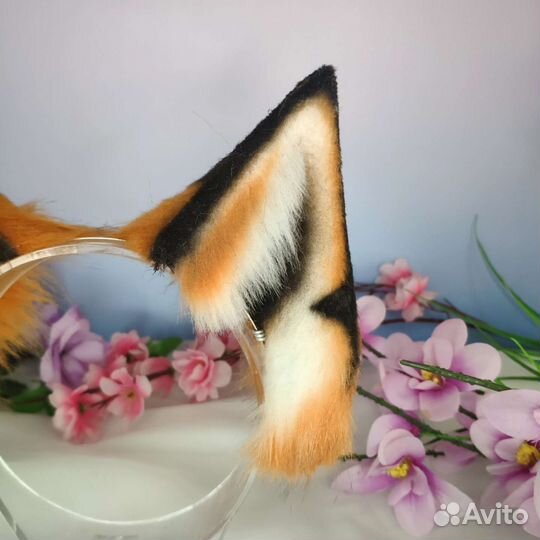 Лисьи ушки на ободке / ободок с лисьими ушами