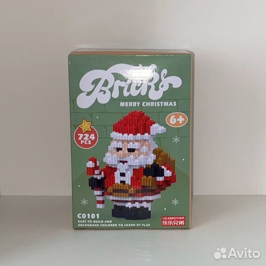 3D конструктор, лего Санта 724 детали, новый