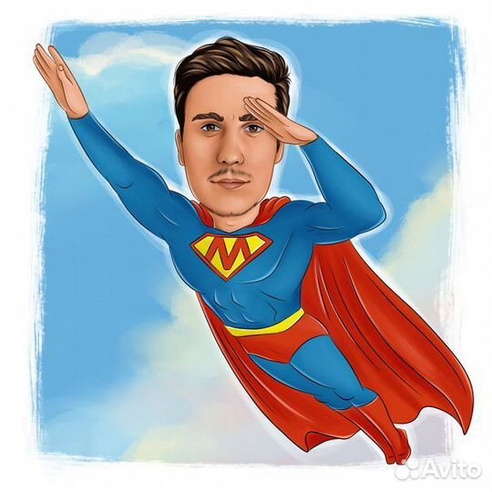 Шарж, портрет по фото на заказ