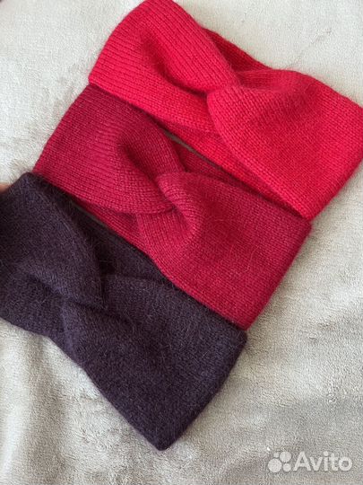 Повязка на голову вязаная