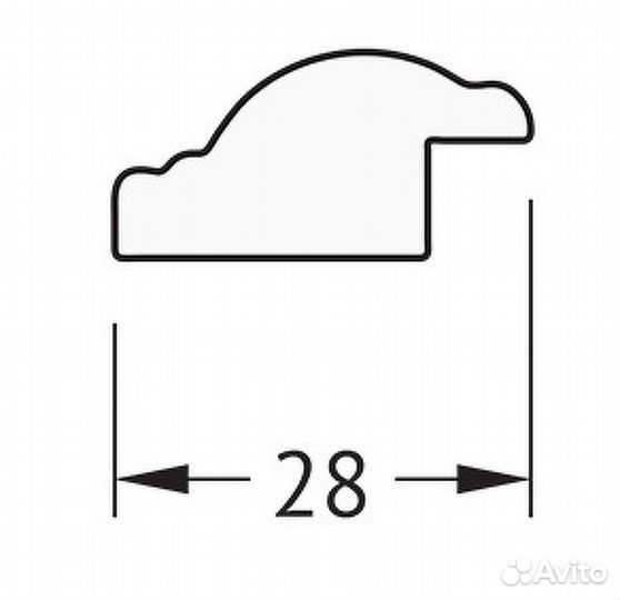 Зеркало Evoform Definite 138х48 BY 0708 в багетно