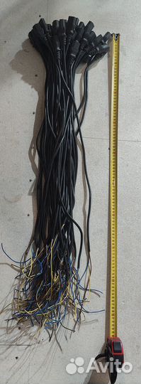 Кабели с13 без вилки сечение 3*1 10А L 80-270см