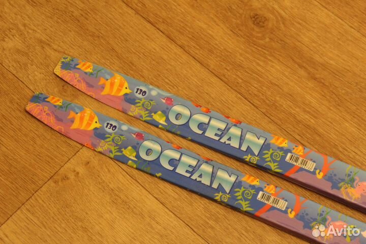 Лыжи беговые детские 130 см без креплений