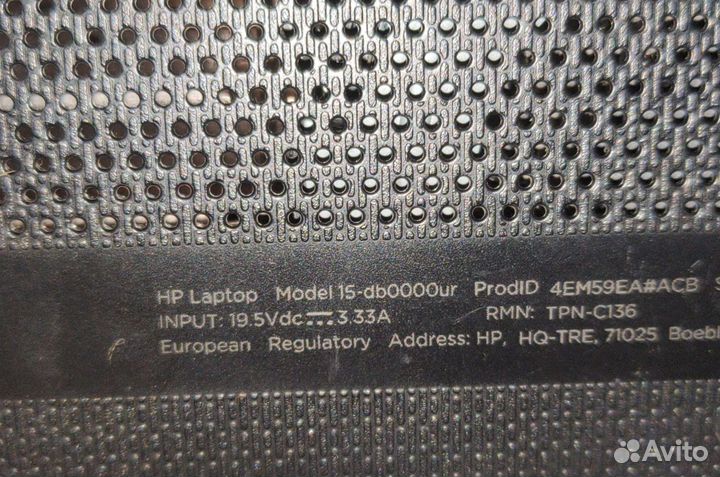 Ноутбук HP 15-db0000ur