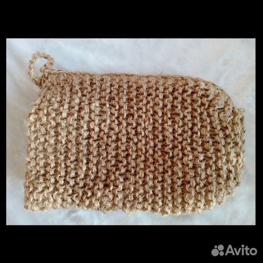 Джутовая эко мочалка или вехотка из джута