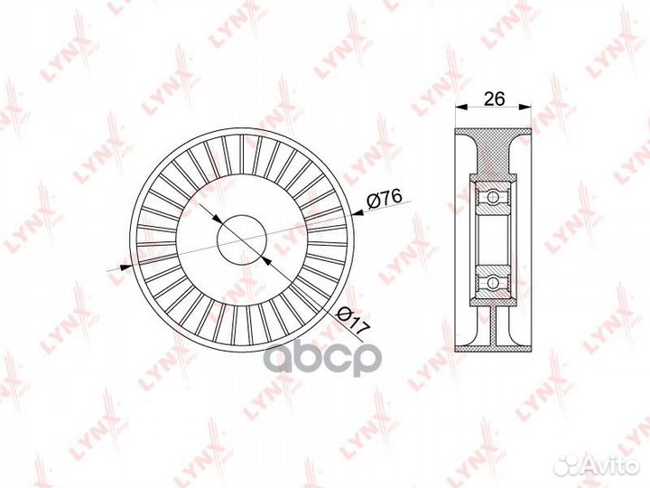 Ролик натяжителя PB5207 lynxauto