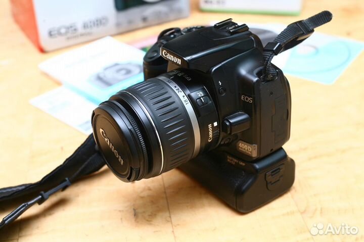 Canon 400D(18-55mm) Сумка+8гб+Бат/ручка+Коробка+
