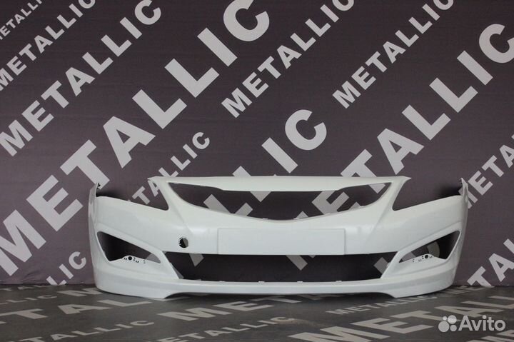 Бампер Солярис Hyundai Solaris 2014 серый