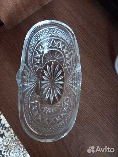Ваза хрустальная на ножке ссср,салатники