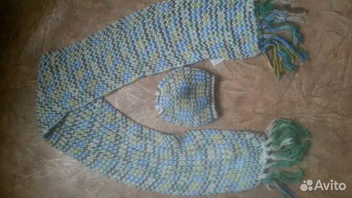 Новые женский шарф+берет(комплект)