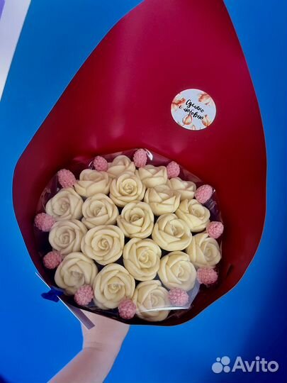 Подарки. Букет из шоколадных роз