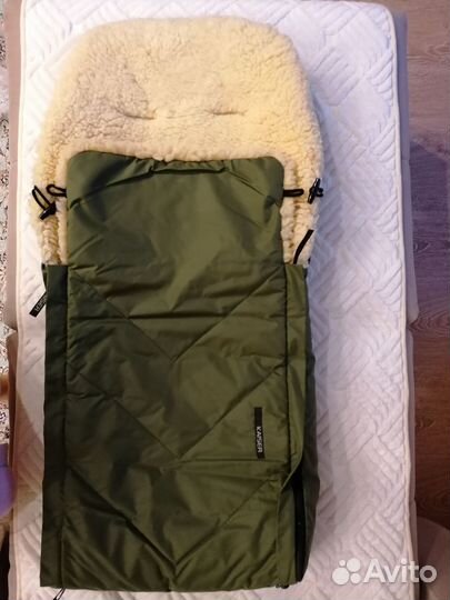 Меховой конверт в коляску, санки овчина