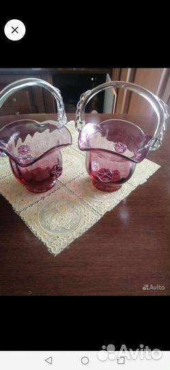 Вазы из цветного хрусталя