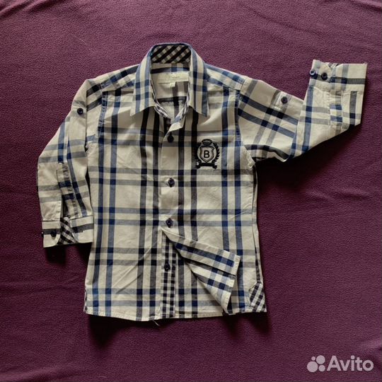 Рубашка в клеточку 92 см (2-3 года)