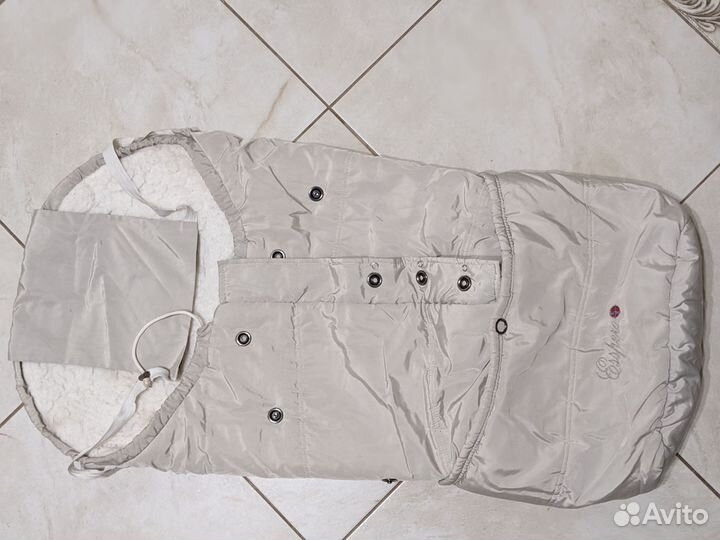 Конверт зимний на овчине для коляски прогулочной