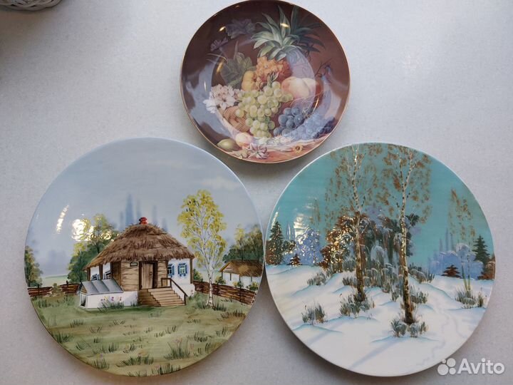 Тарелка декоративная керамика фарфор