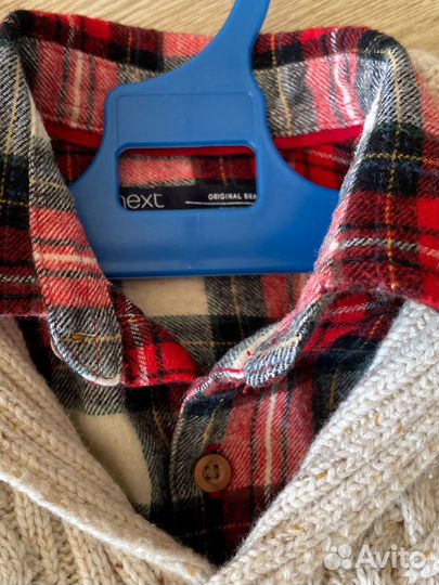 Новогодний комплект рубашка и кардиган Next