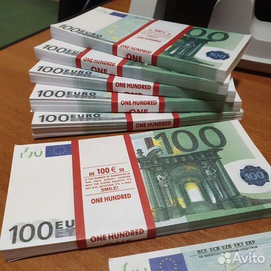 Пачка билет банка приколов 100 Евро