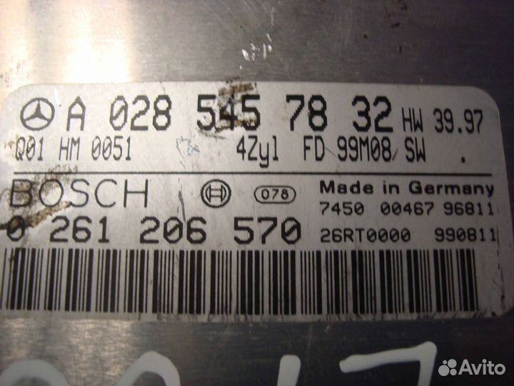 Блок управления C208 M111 A0285457832