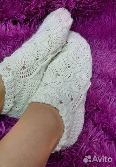 Носки шерстяные вязаные