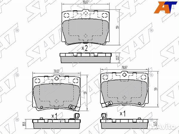 Колодки тормозные задние mitsubishi pajero