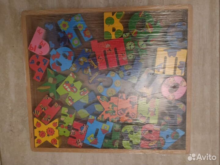 Деревянная азбука пазл игра