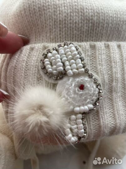 Шапка зимняя для девочки 44 46