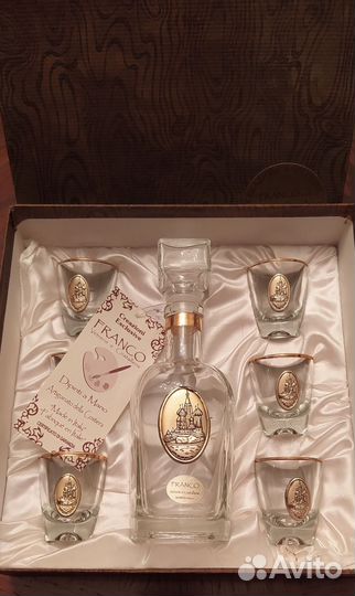 Графин с рюмками Franco с золотым напылением