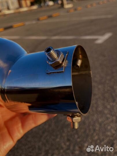 Насадка на глушитель Сердце Градиент Изогнутая