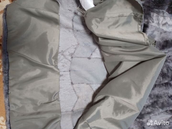 Шуба, серебристый мутон, 52-54