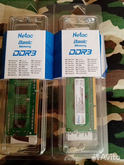 Оперативная память Netac 2 X 4 гб/8 гб DDR3L 1600