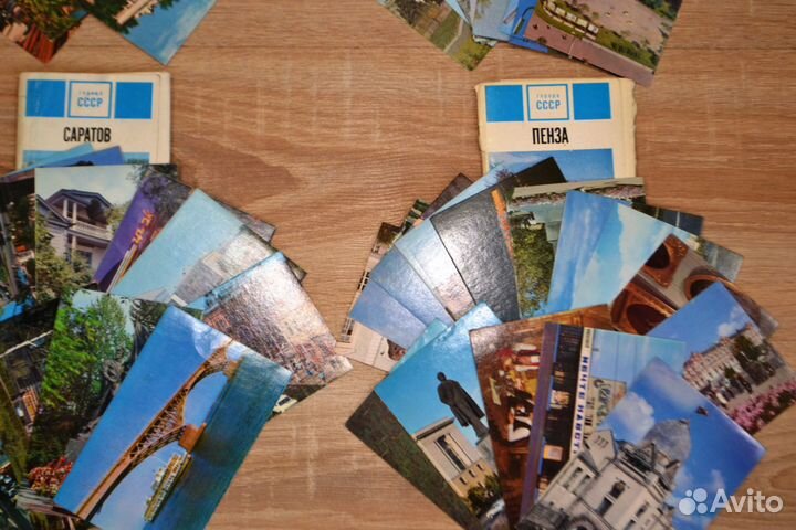 Открытки времен СССР, города, 6 наборов