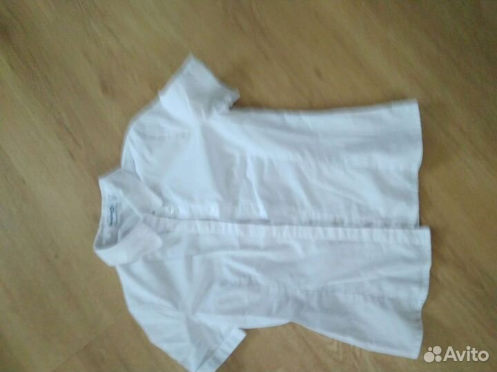 Блузка белая для девочек 128