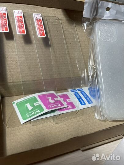 Защитное стекло на iPhone 12 mini + чехол
